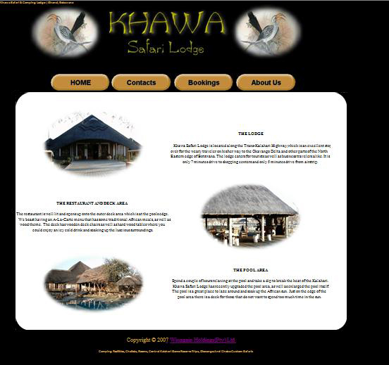Khawa Lodge Web Site