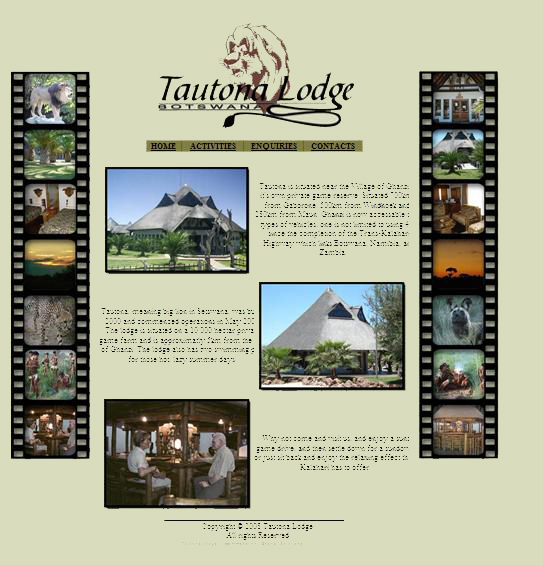 Tautona Lodge Web Site
